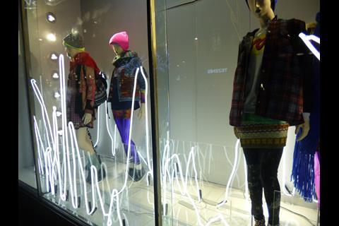 Topshop Christmas window display